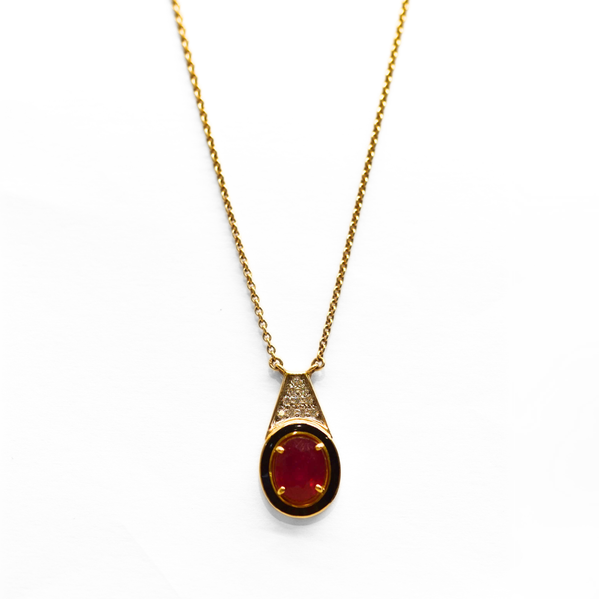 Picture of Certified Ruby & Diamond Necklace